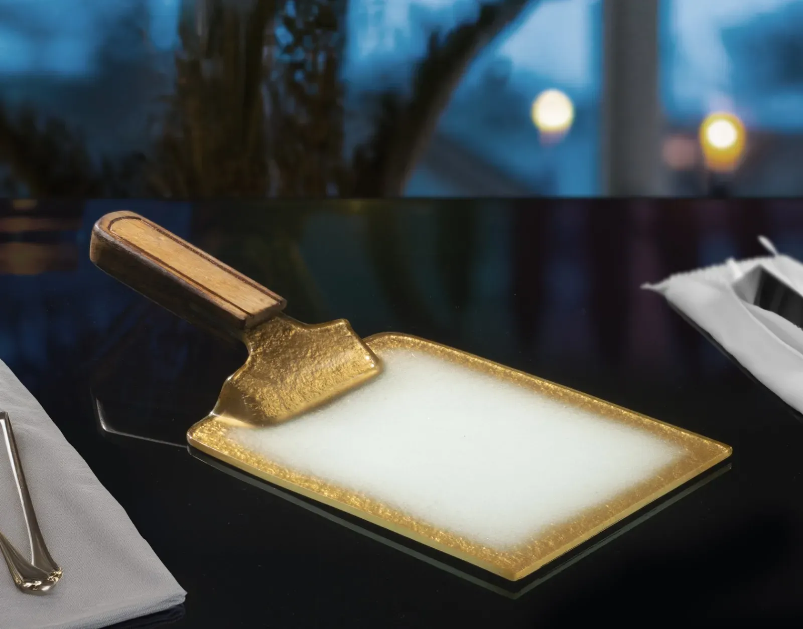 Shovel Serving Platter - White Gold Rectangle0